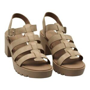 Sun + Stone Tan Block Heels